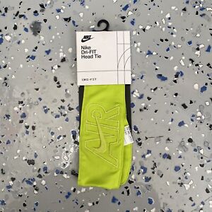Nike Air Dri-FIT Headband Head Tie Neon Green  Unisex Free Shipping New