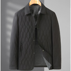 Men Fall/Winter Quilted Padded Coat Lightweight Business Shirt-style Warm Jacket