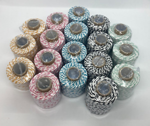 Lot of 18 Small Bakers Twine Rolls - Multiple Colors - 2mm Cotton String - NWOT