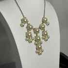 Ann Taylor Loft pearl necklace costume signed jewelry gold tone faux pearl