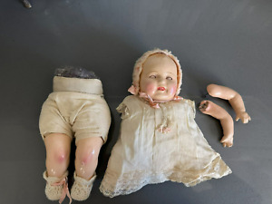 Antique Or Very Old Baby Doll Blue Eyes 15