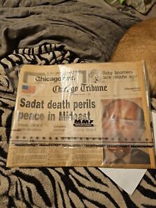 Chicago Tribune Oct 7th 1981  Sadat Death perils Peace In Mideast