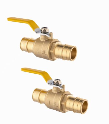 EFIELD 2 PCS 1-inch Pex-A Pipe Expansion F1960 Full Port  Brass Ball Valves