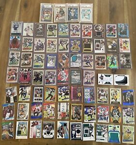 HUGE FOOTBALL CARD LOT 72 CARDS ALL NUMBERED, AUTO, OR PATCH, BOOKLET, PSA 10 🔥