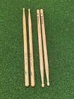 Ludwig 2B Solid Hickory Wood Tip Drum Sticks W/ Zildjian R&R HOF Drum Sticks