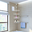 Bathroom Wall Shelf Shower Bath Caddy Corner Storage Rack Pole Organizer 4 Layer