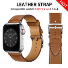 Leather Band For Apple Watch Series 8 7 6 5 4 3 SE iwatch 40/42/44/45mm Strap