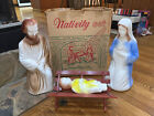Vintage Mary Joseph & Baby Jesus Christmas Nativity Blow Molds 17” Tall EMPIRE