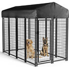 Heavy Duty Dog Kennel Pet Welded Metal Playpen Large Animal Cage Outdoor Indoor