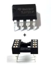 20PCS TL072CP + Sockets Low Noise JFET Dual Op-Amp DIP-8 - New