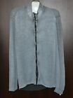 Transit Gray Knitted Cardigan Zipper Italy Men's Cotton Blend Sweater Size 3XL