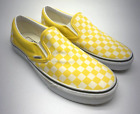 Men Sz 11 Vans Slip On Original Checker Yellow White Slip-on Comfort Shoes New *