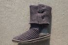 UGG Classic Cardy 5819 Button Knit Sweater Grey Tall Pull-On Winter Boots Size 9
