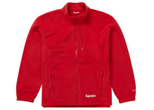 Supreme Polartec Zip Jacket Red Mens Sz Large