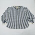 Vintage 90s Wah Maker White Blue Long Sleeve Button Up Western Shirt Mens XL