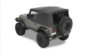 Bestop 54601-01 Supertop Black Squareback Soft Top for 88-95 Jeep Wrangler YJ (For: Jeep)