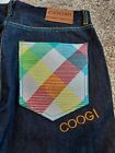 COOGI Denim Jeans Embroidered Pocket Men 38X33 Rap Hip Hop Baggy Street Y2K FLAW