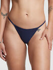 Victoria's Secret PINK - S Cotton V-String Panty Midnight Navy Blue Thong Small