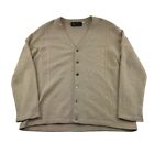 GOBI Lt Brown Pure Cashmere Long Sleeve Cardigan Sweater Mens Size Large