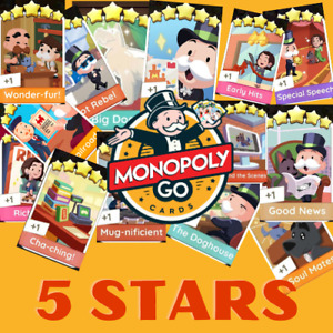 Monopoly Go 4Star ⭐️⭐️⭐️⭐️/5 Star ⭐️⭐️⭐️⭐️⭐️Stickers ⚡️Same Day Delivery⚡️