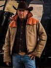NEW Yellowstone John Dutton Brown/Orange Kevin Costner Cotton Jacket size XL