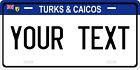 Turks and Caicos Blue License Plate Personalized Custom Car Bike Motorcycle
