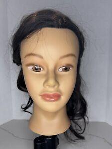 Burmax Cosmetology Hair Styling Mannequin Head Human Hair