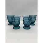 Colony Whitehall Riviera Blue Footed Tumbler Glasses Set of 4