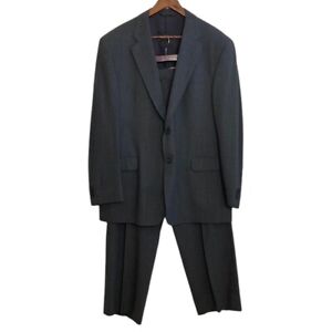 Coppley Suit Mens 46 38 x 30 Gray Wool Two Piece Blazer Pants Formal Wedding