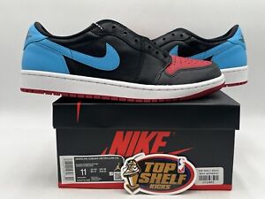 New Ds Air Jordan 1 Low OG Wmns NC to Chi Size 11/9.5 Authentic Rare 2023 Blue