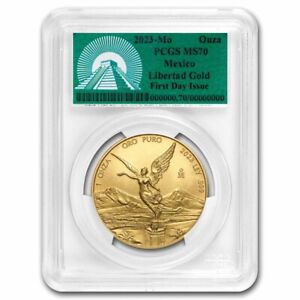 2023 Mexico Gold Libertad 1 oz Onza MS-70 PCGS First Day Issue🔥📈🔥