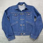 Vintage Wrangler Jacket 70s Men 34 Blue Jean No Fault Denim 14oz Cowboy Rancher