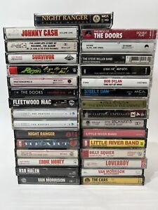 Cassette Tape lot Mixed 70's-90's classic Rock Beatles Doors Fleetwood Mac