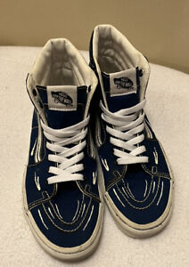 Vans Off The Wall Blue And White Sketch 7.5 Men 9 Women