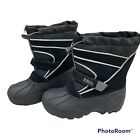 Totes Kids Girls Boys Youth Teo Black Winter Snow Boots Size 5 M Water Resistant