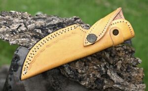 Handmade Fixed blade Leather Sheath Knife Holster Knife Case Horizontal Carry