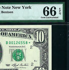 1993 $10 NEW YORK STAR NOTE == PMG 66 EPQ == GEM UNCIRCULATED = LOW S/N