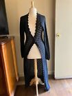 Betsey Johnson Ladies Vintage Long Black Crochet Sweater/ Dress Size Small Pre-O