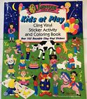 New ListingVintage SandyLion Cling Vinyl Sticker Activity & Coloring Book Kids At Play 1995