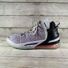 Nike LeBron 18 Men's Size 8 US Purple Black Athletic Sneakers Shoes CQ9283-900