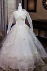 Vintage 1950s Tulle Lace Wedding Dress Crinoline & Hoops, Inc Fred Perlberg