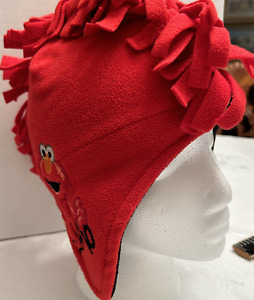Elmo Fleece Cap Ear Flaps Mohawk Beanie Sesame Street Toddler