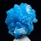 CAVANSITE STILBITE Specimen Blue Crystal Cluster Mineral INDIA w/ ID card
