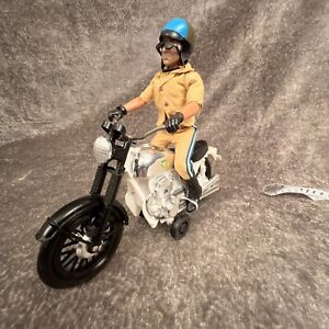 Vintage Mego CHiPs Free Wheelin' Motorcycle With 8