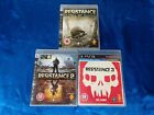 ps3 RESISTANCE X3 TRILOGY 1+2+3 (Works On US Consoles) Region Free Pal English