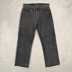 Vintage Levis 501 Jeans Mens 28x24 Black Faded Wash Denim Frayed Made In USA