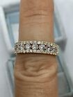 3Ct Round Cut Lab Created Diamond Engagement Band Ring 14k Yellow Gold Plated