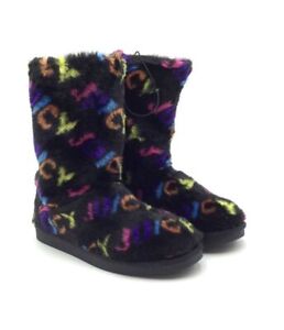 NWT Juicy Couture Women's Kam WJ03576W Multicolor Faux Fur Snow Boots - Size 8