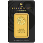 100 gram Gold Bar - The Perth Mint - 99.99 Fine in Sealed Assay