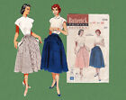 Vtg Sewing Pattern Butterick 5768 Full Skirt Hi Waist HUGE Flap Pockets W 26